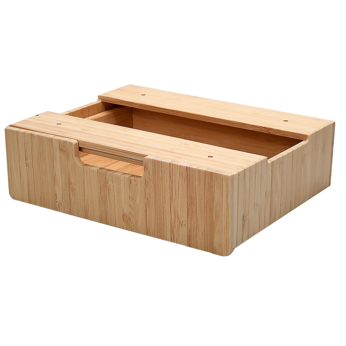 MobileVision Bamboo Mountable Drawer for Under Desk, Office Supply Storage for Pens Pencils Paper & More 9.5 x 7.5 x 2.5 INCHES (Inner Drawer Height: 1.25 IN)