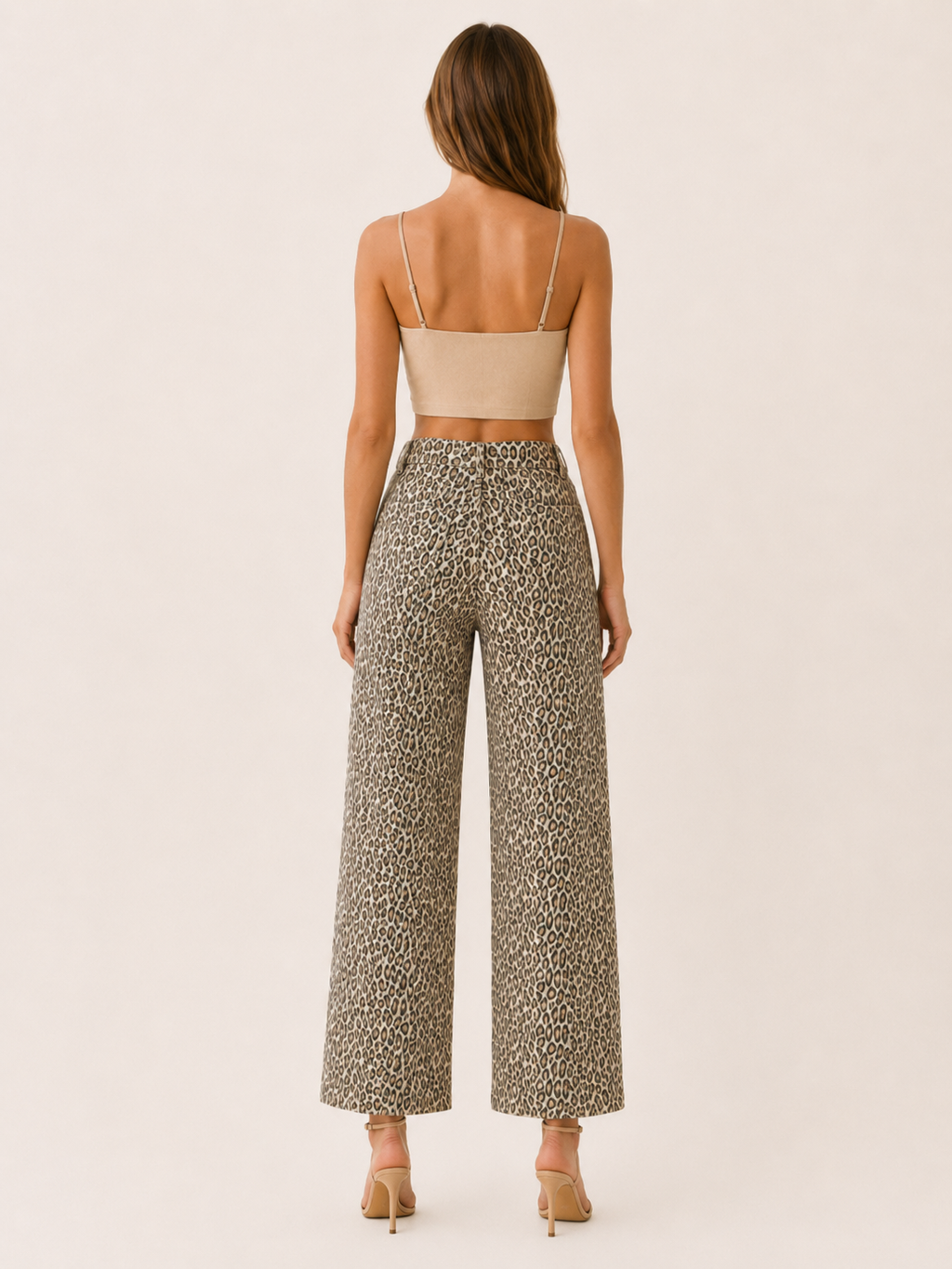 Alba | Leopard Print Straight-Leg Trousers