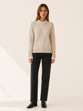 Apolena | Women's Lace Trim Round Neck Jumper