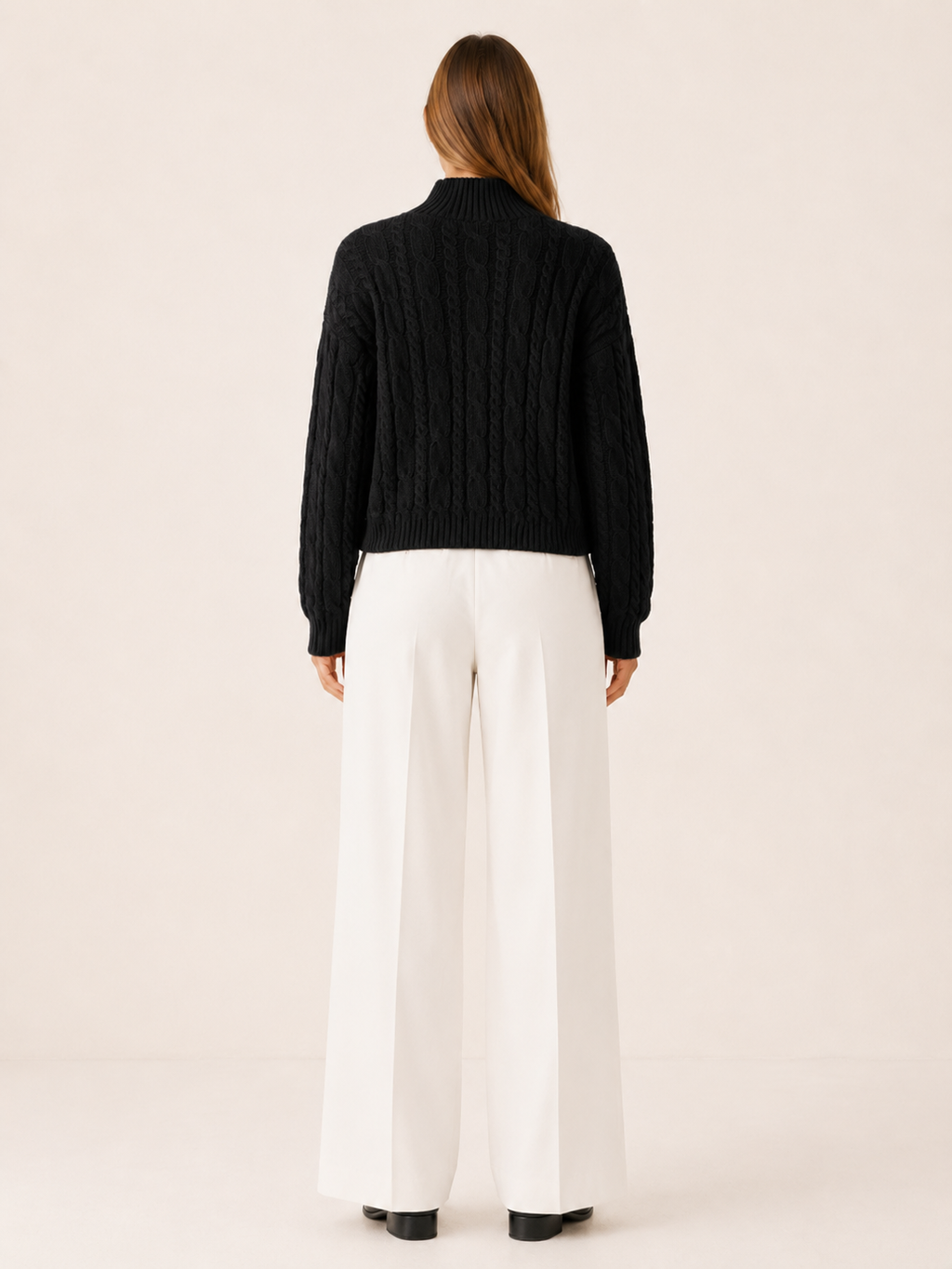 Araminta | Jumper with Keyhole Neckline and Clasp Detail