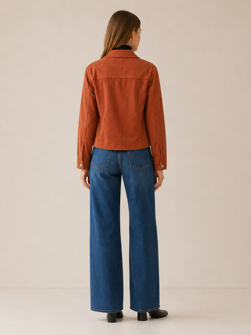 Arianwen | Women’s Short Jacket with Button Front and Flap Pockets