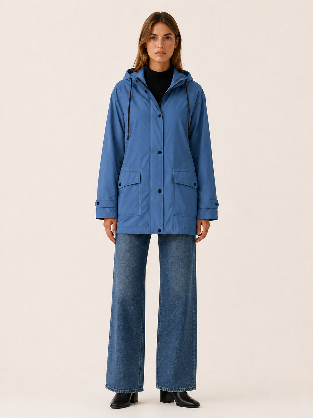 Belphoebe | Women's Hooded Longline Rain Jacket