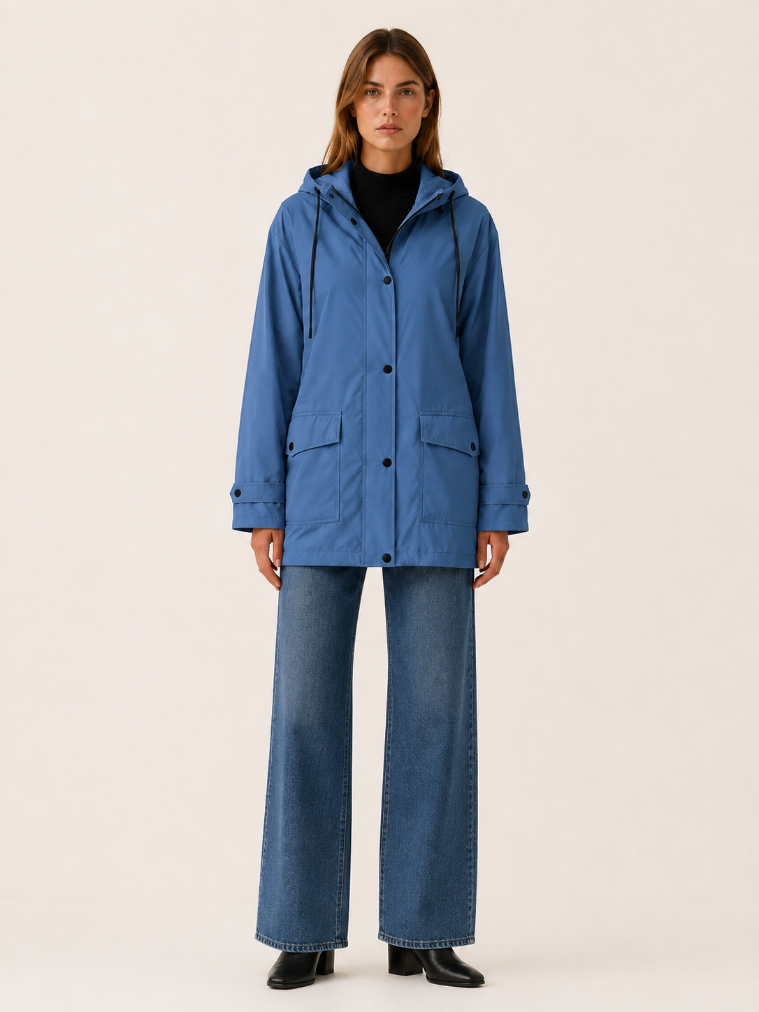 Belphoebe | Women's Hooded Longline Rain Jacket