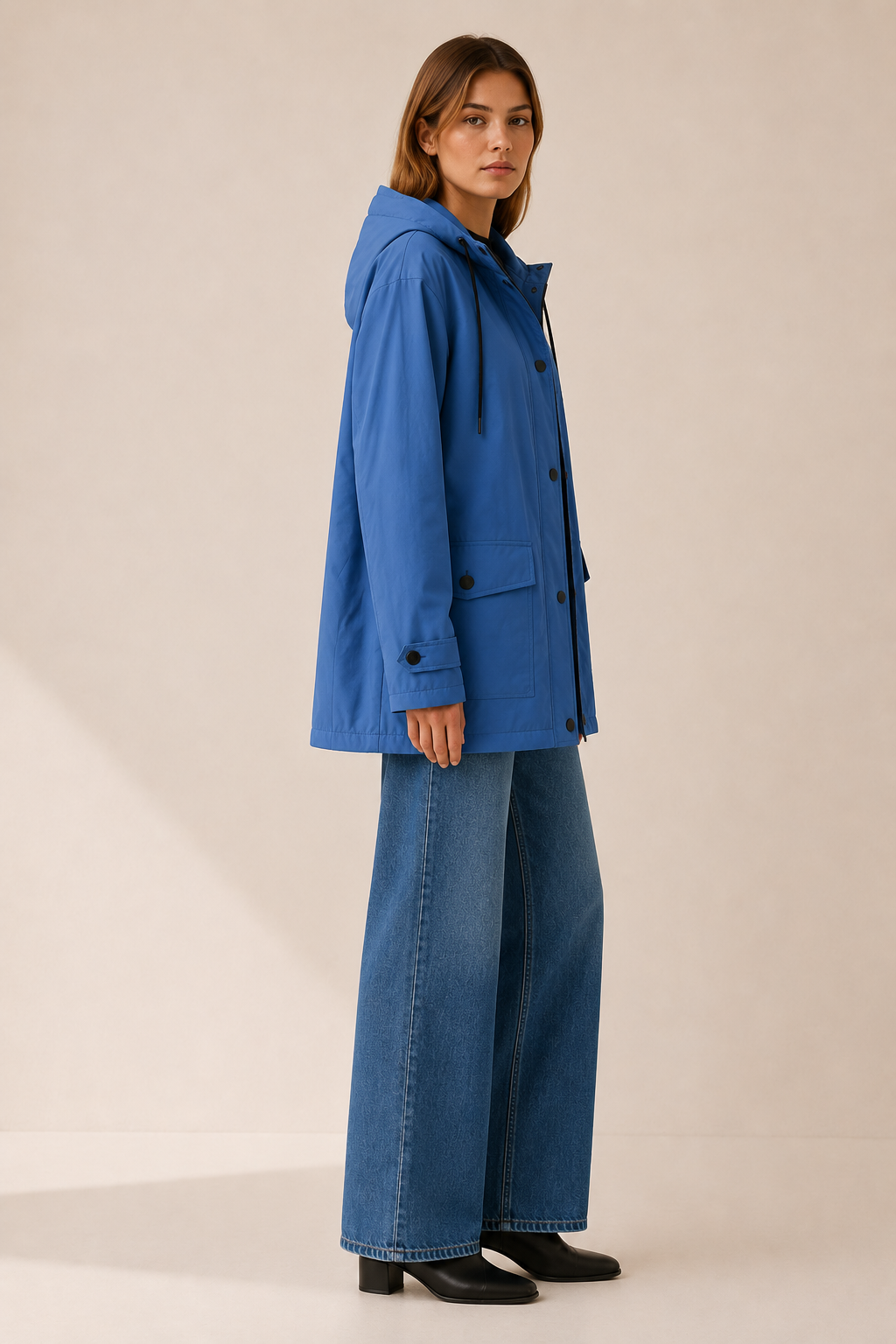 Belphoebe | Women's Hooded Longline Rain Jacket