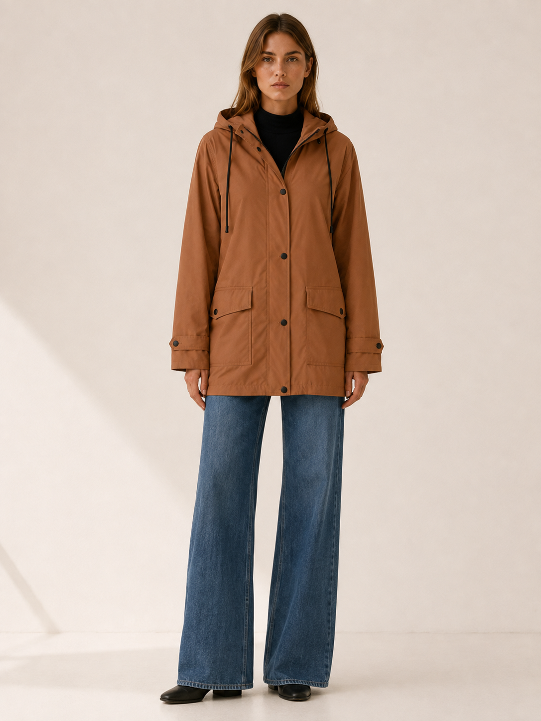 Belphoebe | Women's Hooded Longline Rain Jacket