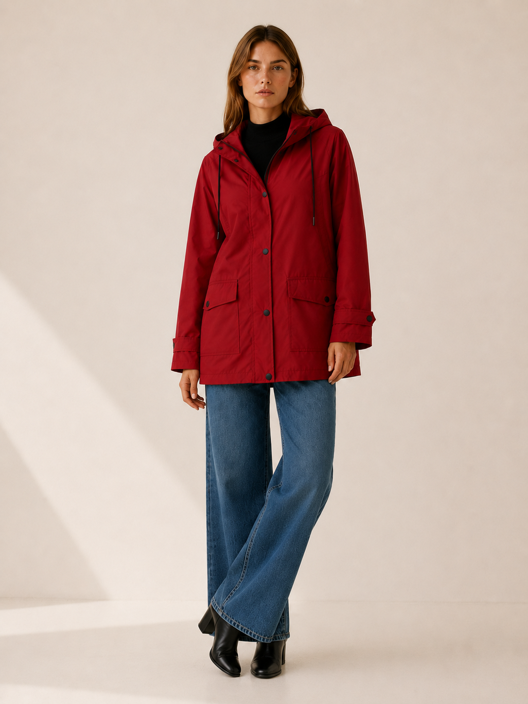 Belphoebe | Women's Hooded Longline Rain Jacket