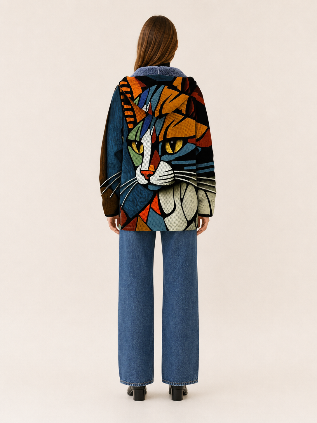 Briseis | Women's Printed Hooded Longline Jacket