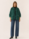 Caelivra | Women’s Textured Jacket with Batwing Sleeves and Drawcord Hem
