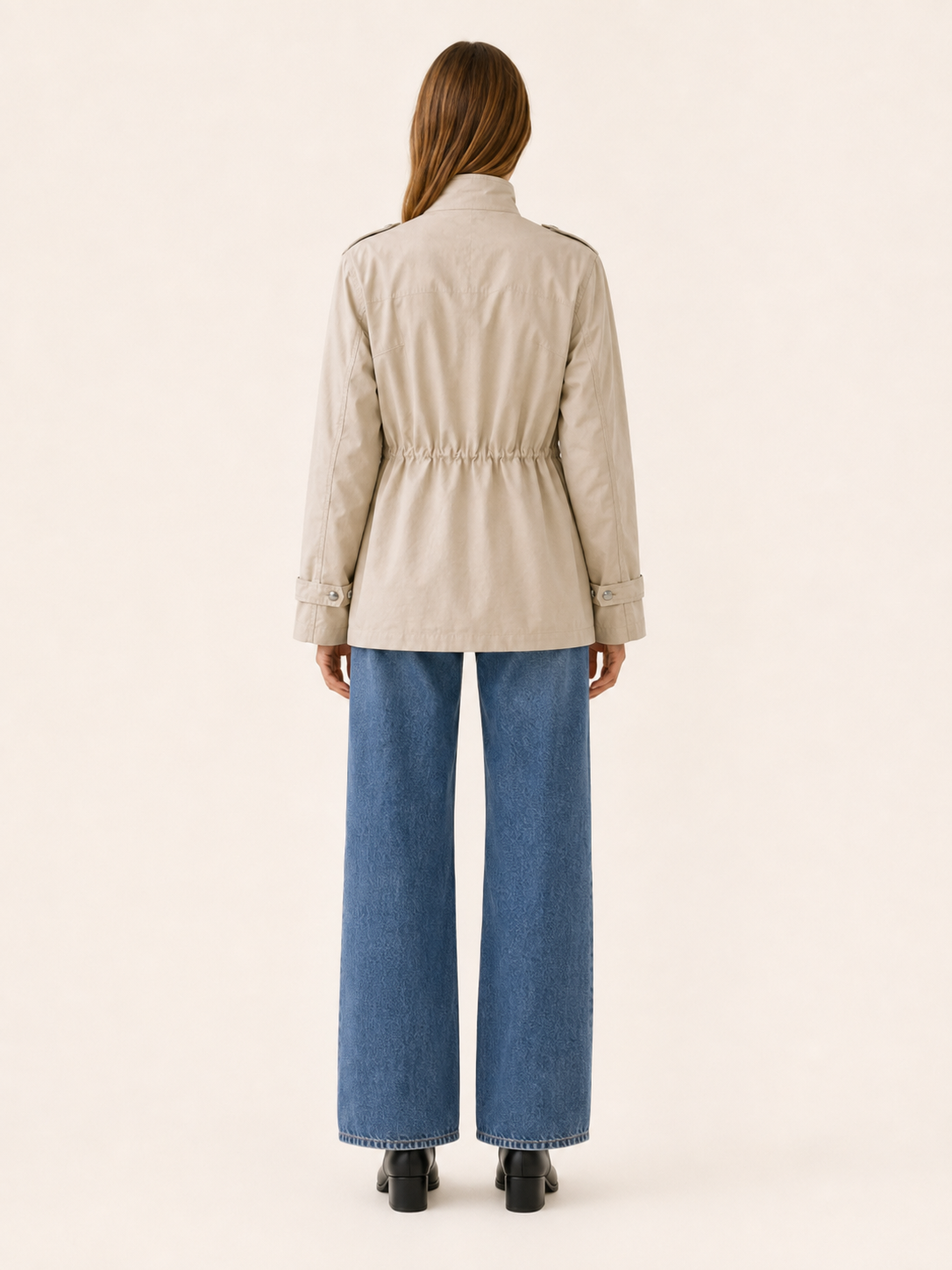 Caelvienne | Winter Coat with Shawl Collar and Tie Waist