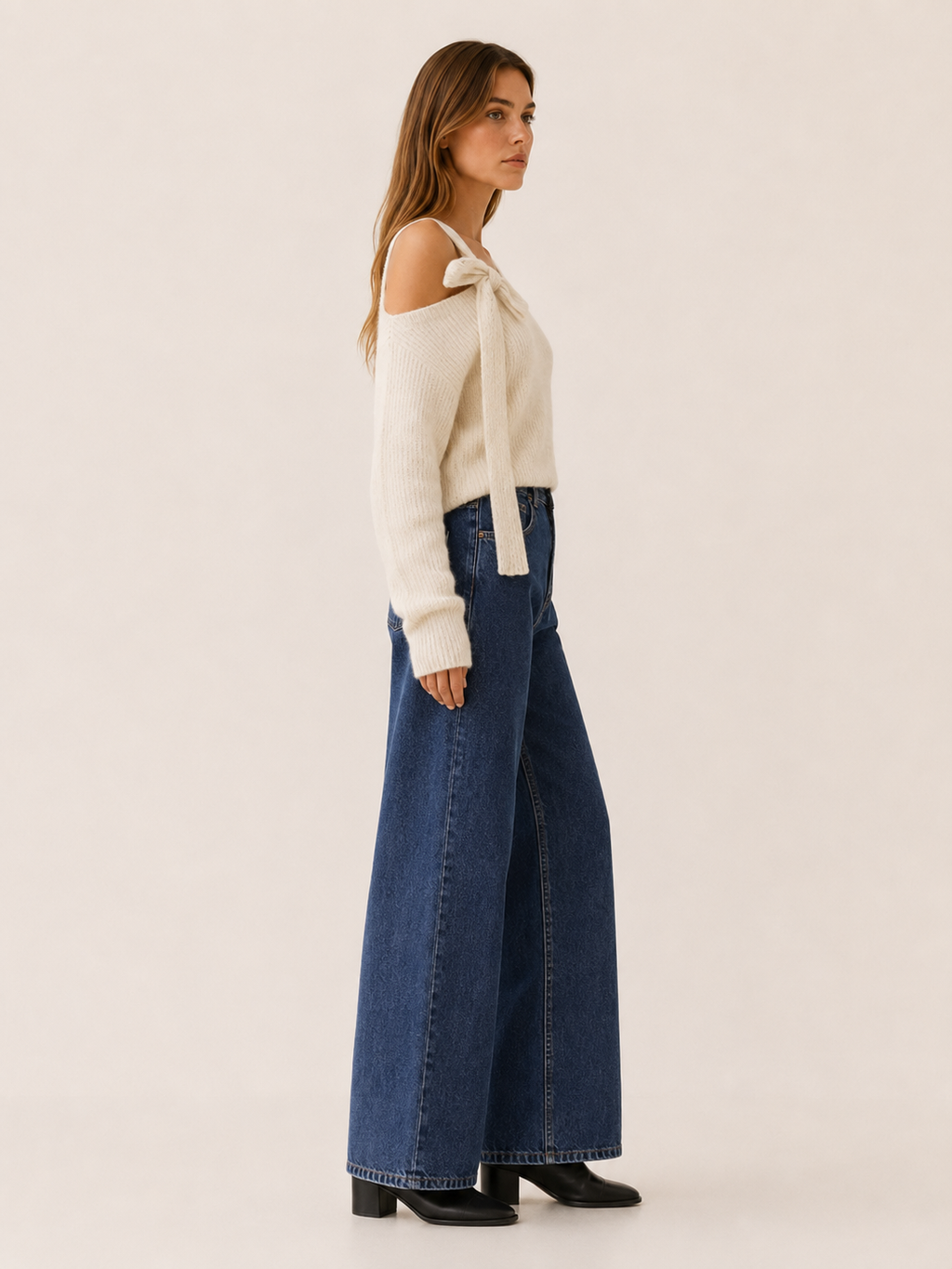 Calliane | One-Shoulder Jumper with Bow Detail
