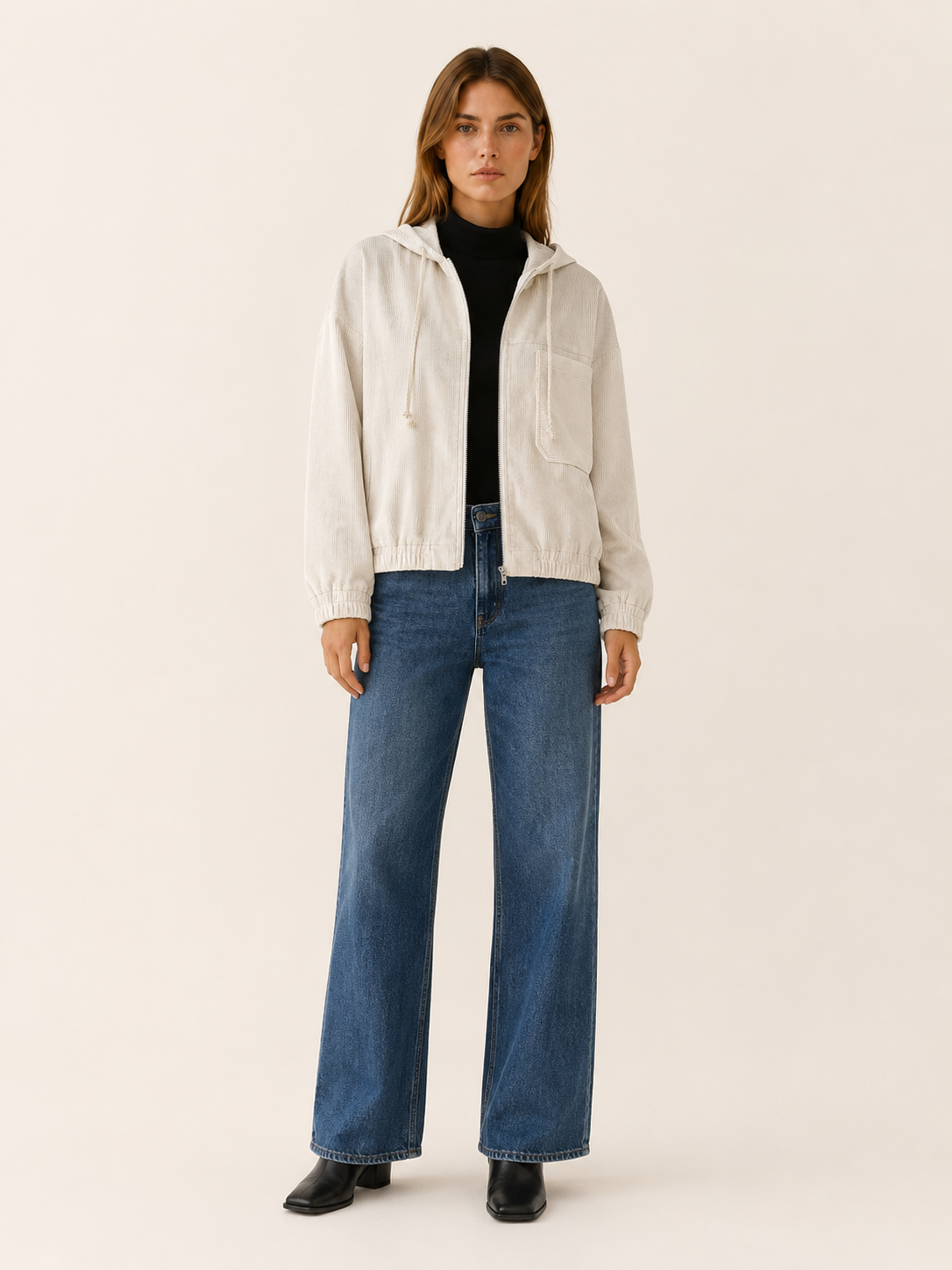 Calpurnia | Women's Zip Through Hooded Jacket