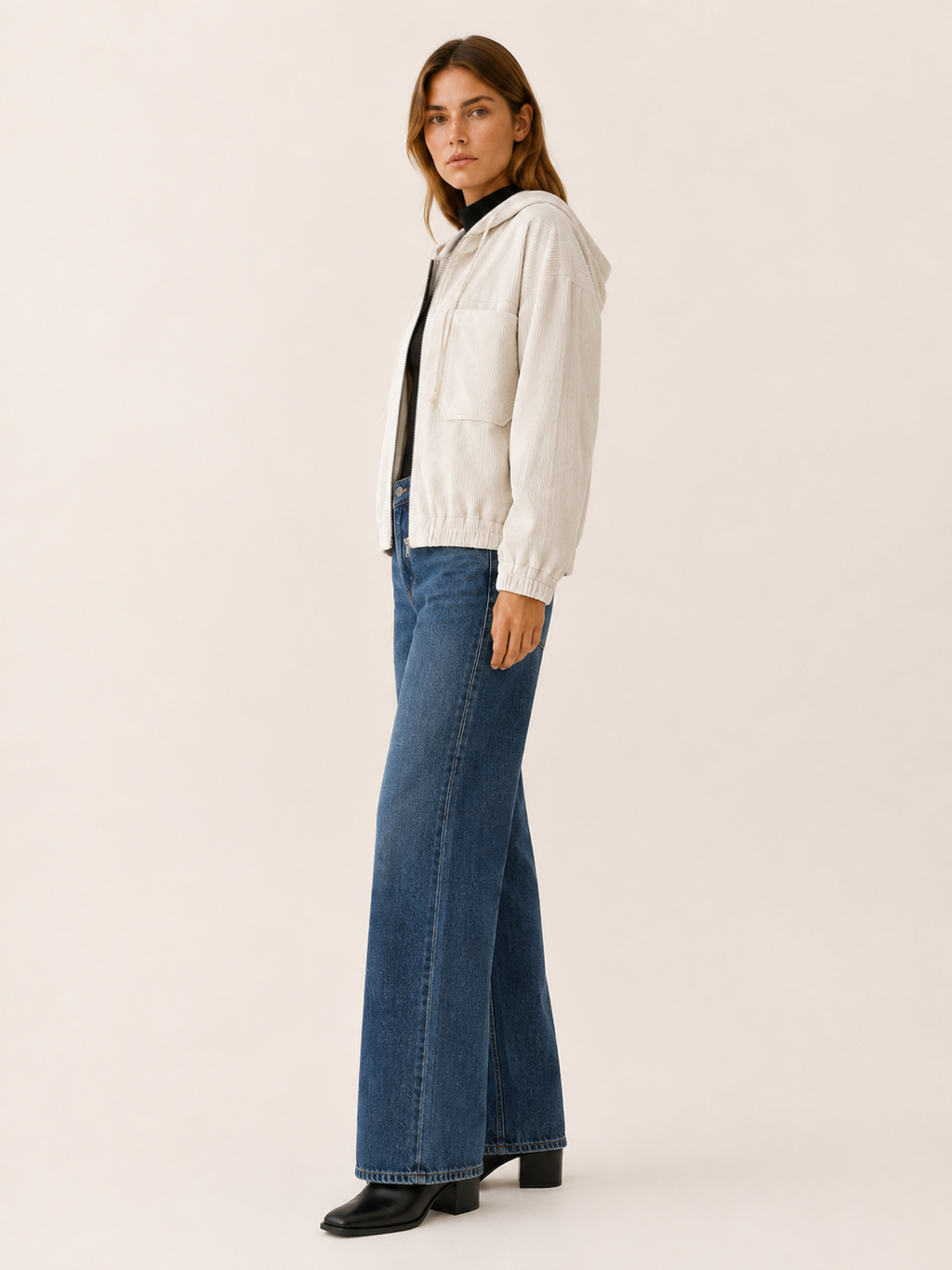 Calpurnia | Women's Zip Through Hooded Jacket